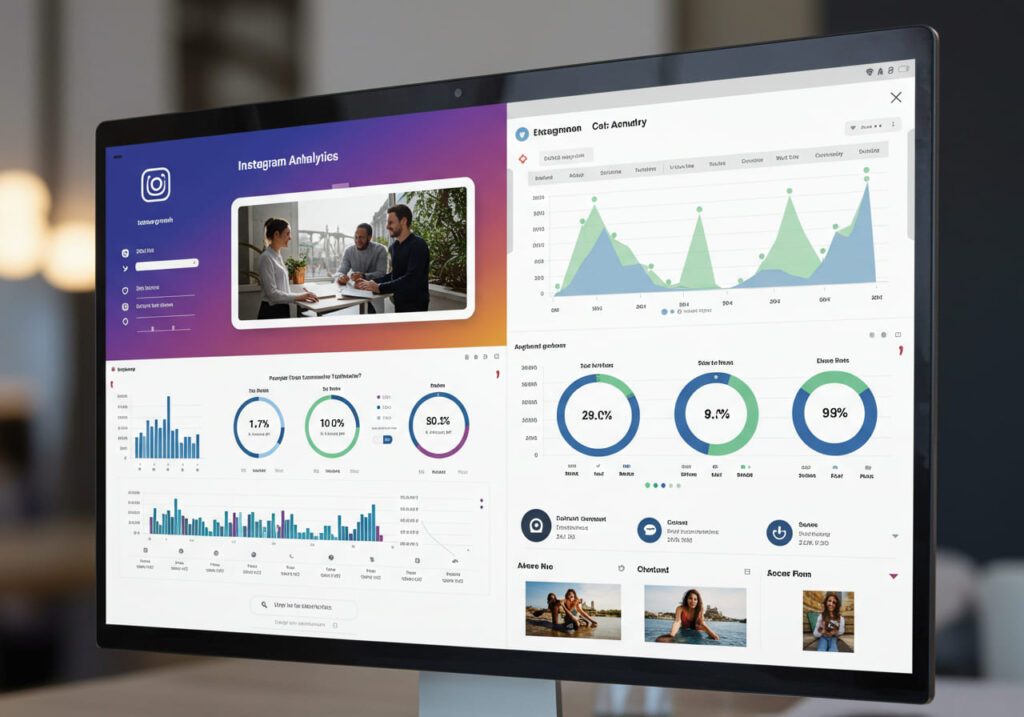 A dashboard showing Instagram analytics