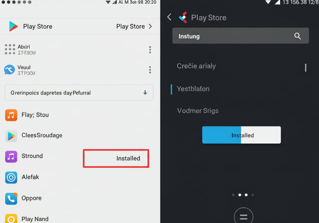 A screen of the Play Store page with a highlighted